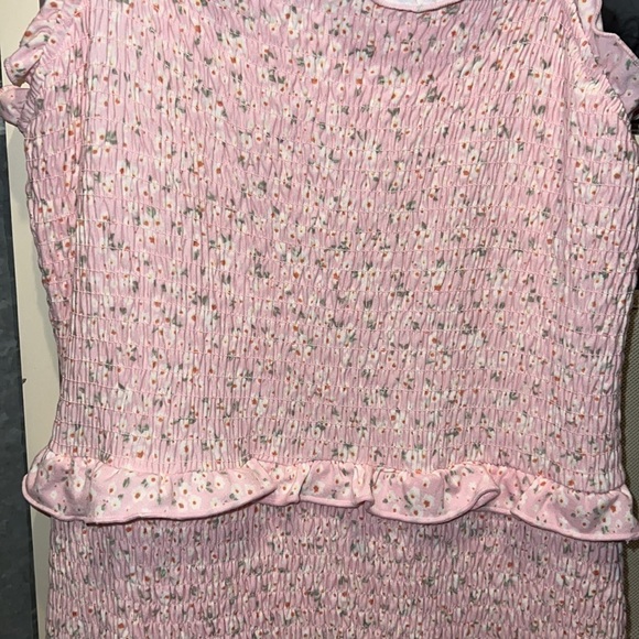 No Boundaries Juniors Fully Smocked Dress with Ruffles - Picture 2 of 3